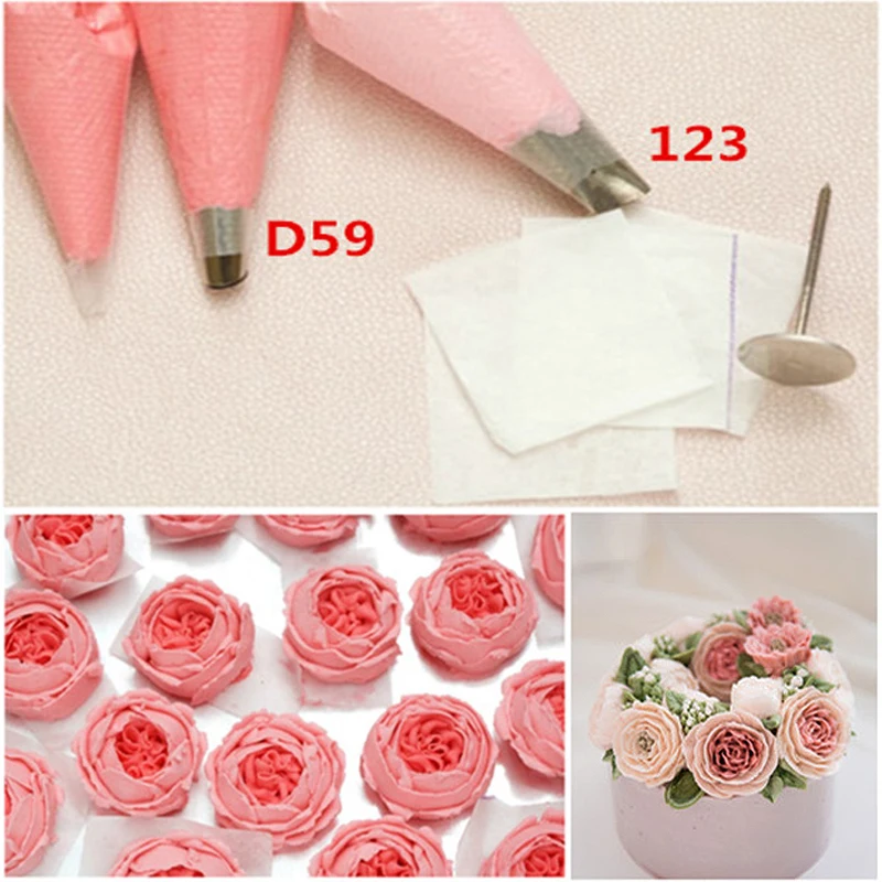 #D59 Austin Rose Cream Pastry Tips Stainless Steel DIY Cupcake Icing Piping Nozzles Cake Fondant Decoration Baking Tools