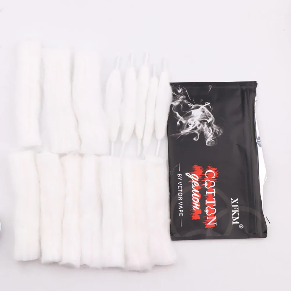 XFKM Devil Cotton 1 2 5/Bags XFKM Cotton for RBA RDA DIY Coil Cotton Bacon Cleaning Organic Cotton