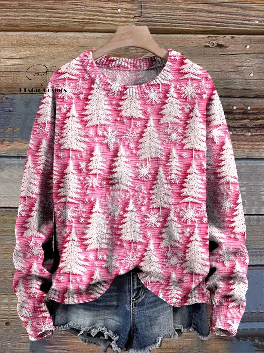 

2024Christmas Santa Claus Cat Dog Graffiti Vintage Retro Winter Ugly Sweater 3DPrint Harajuku Pullover Casual Funny Long Sleeves