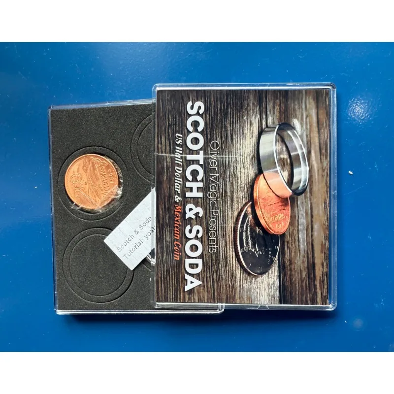 Scotch & Soda (US Half Dollar) by Oliver Magic Magic Tricks Coin Appearing Vanishing Magia Magician Close Up Illusions Gimmicks
