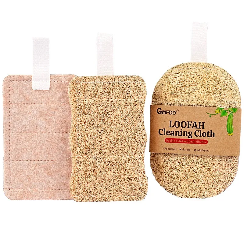

Loofah Sponge Cloth for Dishwashing - Oil-Resistant Double-Sided Scrubber, Kitchen Cleaning Cloth Wholesale