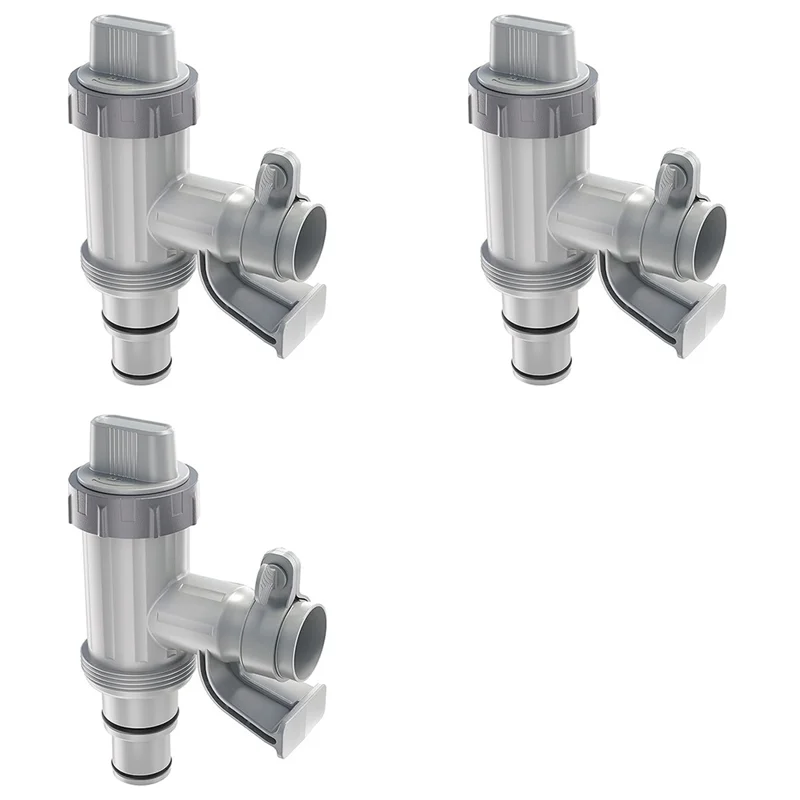 

【PRICE-DROP!】3X Pool Hose Adapter, Pool Hose Holder And Plunger Valve, Pool Replacement Parts For Above Ground Pools,B