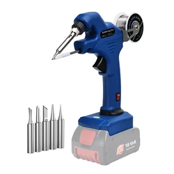 Cordless Electric Soldering Iron Kit with Ceramic Heater for Bosch 18V/20V Max Li-ion Battery Soldering Gun Power Tool