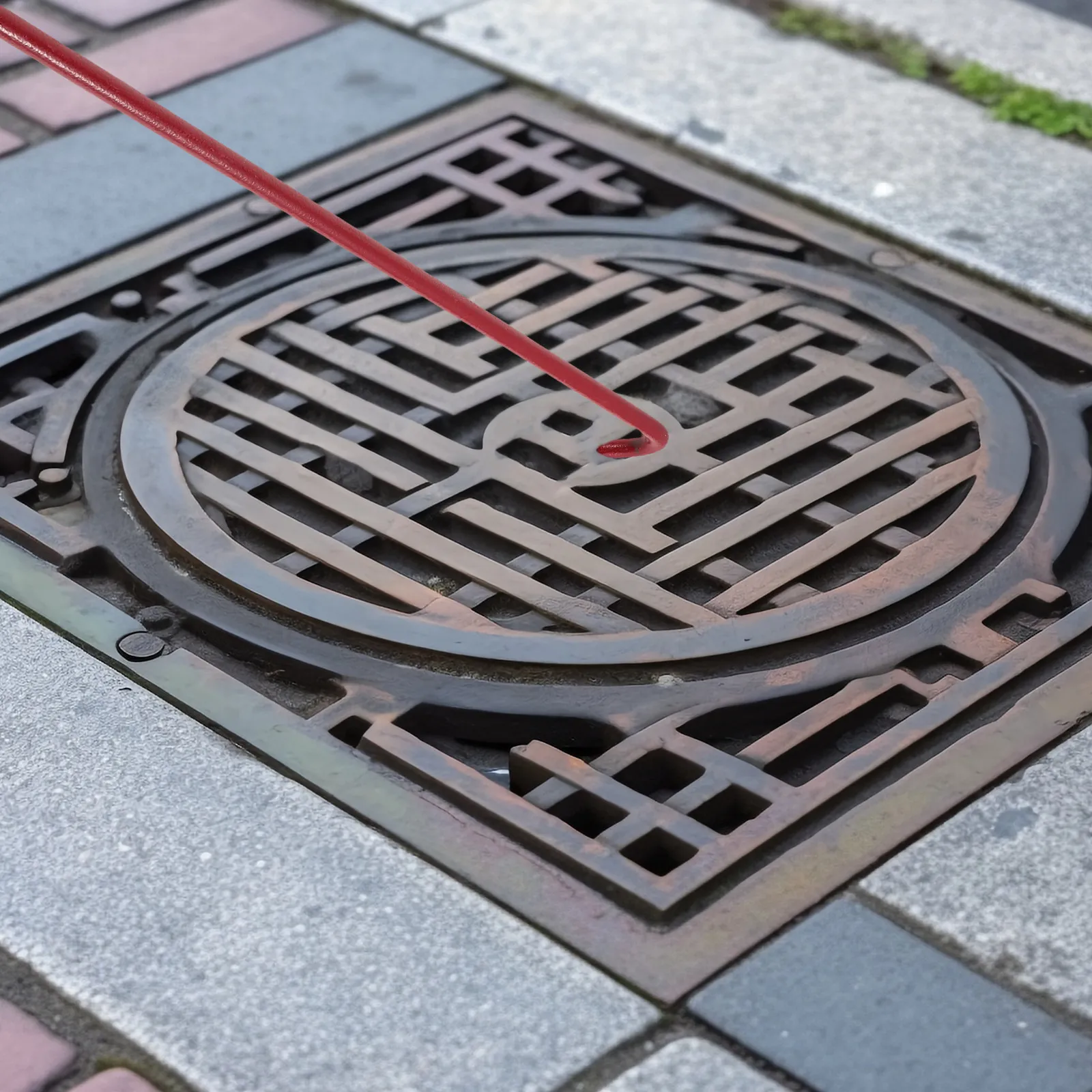 Long Handle Manhole Cover Lifting Hook Heavy Duty Puller Tool Utility Hook for Opening Moving and Removing Covers in