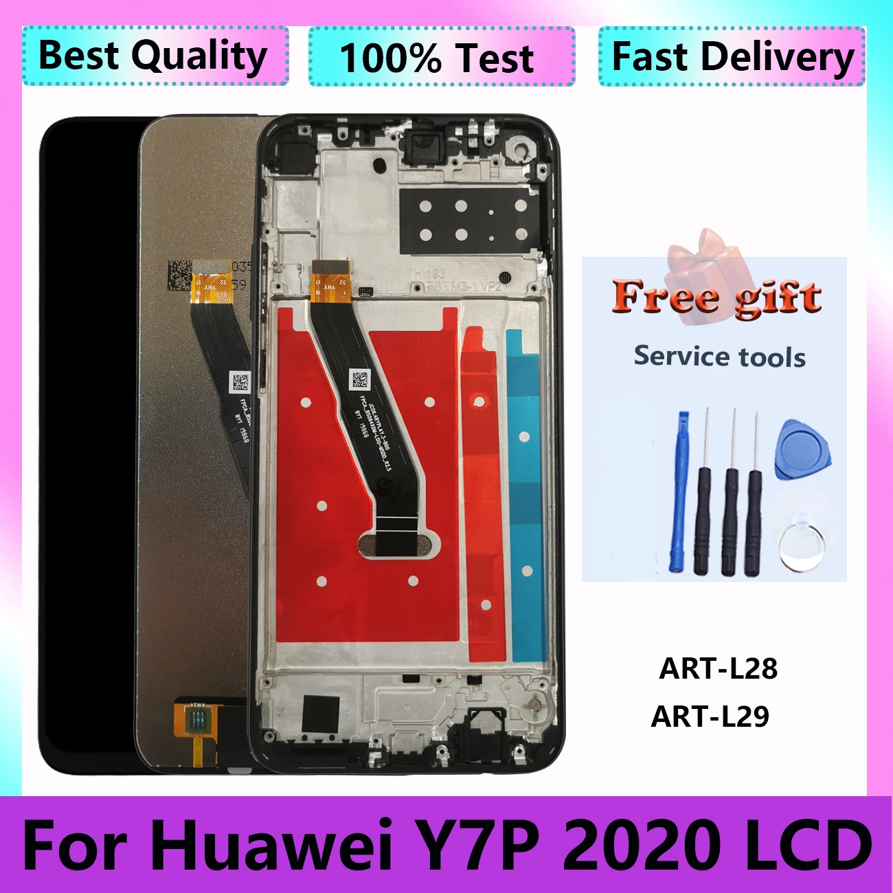 Pantalla LCD Original de 6,39 pulgadas para Huawei Y7P 2020, Panel táctil LCD, digitalizador de Pantalla ART-L28 ART-L29 ART-L29N, piezas de repuesto de Pantalla