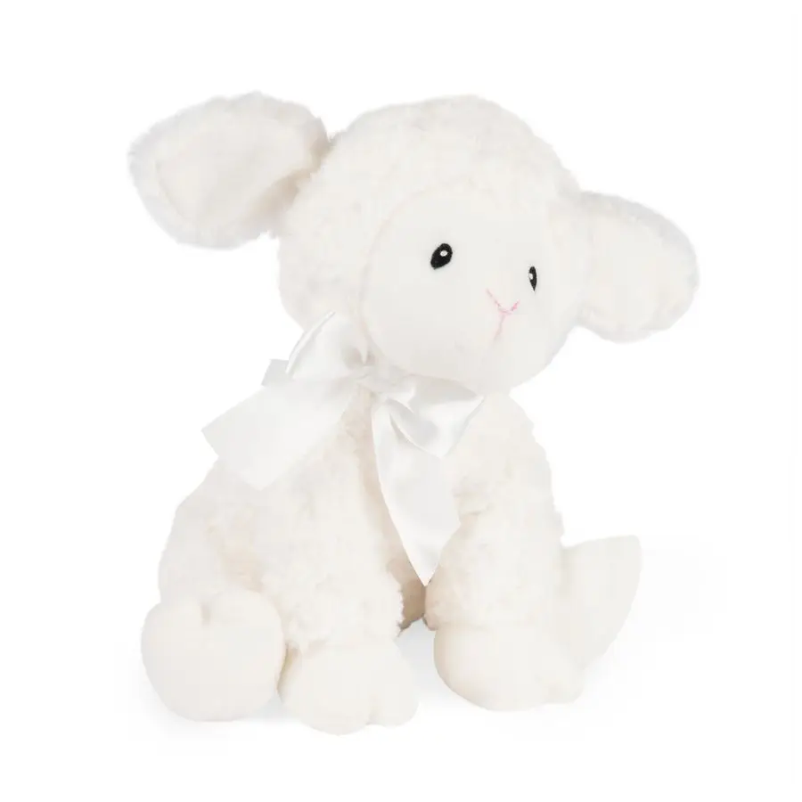 Baby Lena Lamb Keywind Musical Plush, Plays Brahms Lullaby, Stuffed Animal Sensory Toy for Babies 10 Months amp Up, White, 10