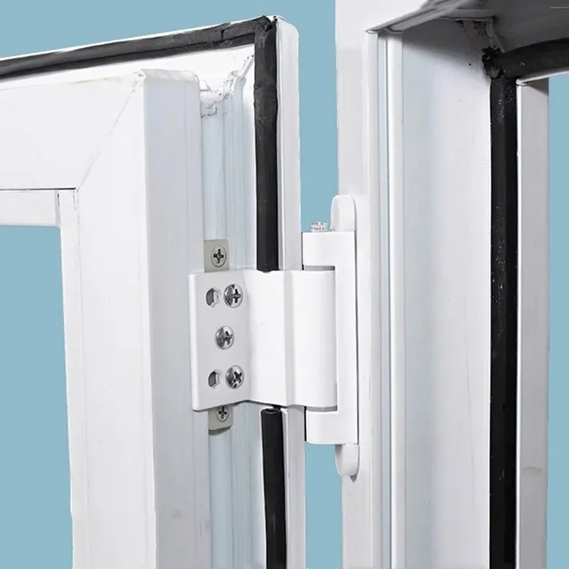 1PC Plastic Steel Casement Window Hinges Old-fashioned Sliding Door and Window Right-angle Hinges Furniture Door Accessories
