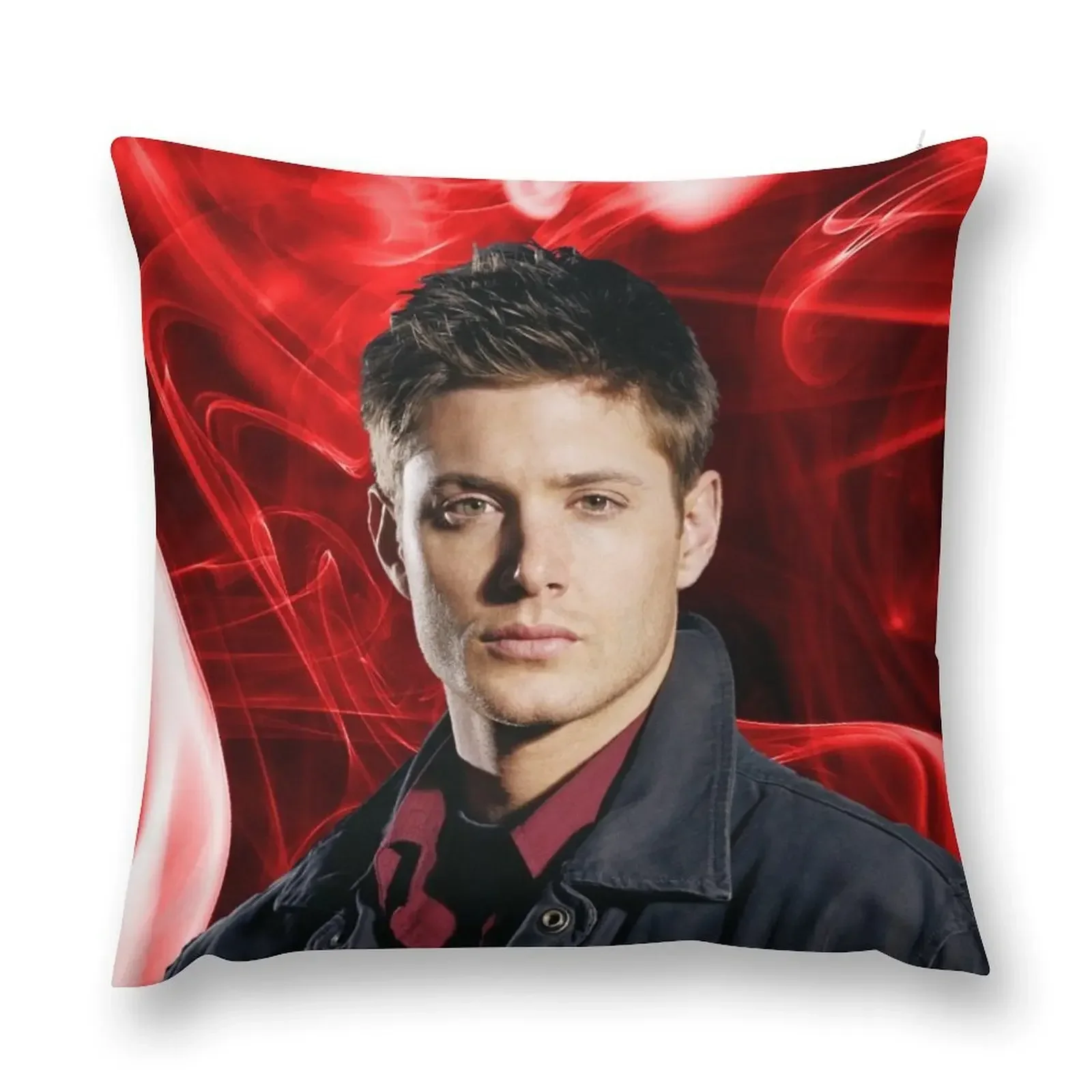 Dean Winchester (Jensen Ackles) - Red Smoke Throw Pillow covers for pillows christmas pillow case pillow