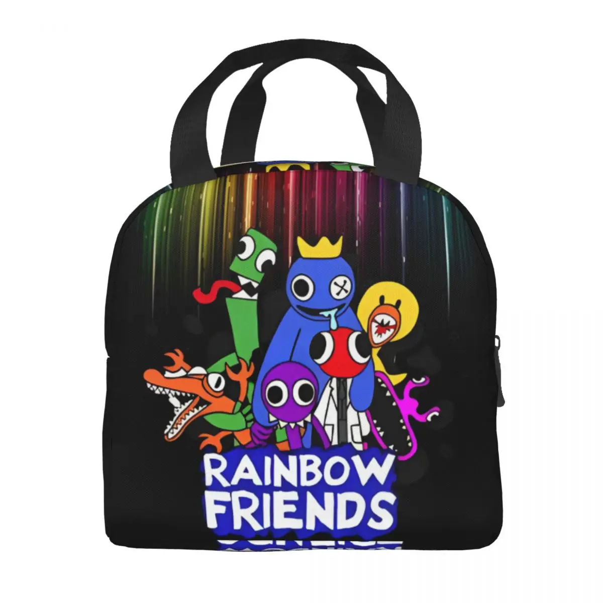 

Изолированная сумка для завтрака Game Rainbows, Термосумка, многоразовая мультяшная вместительная сумка-тоут для завтрака, пищевая Сумка для колледжа и улицы