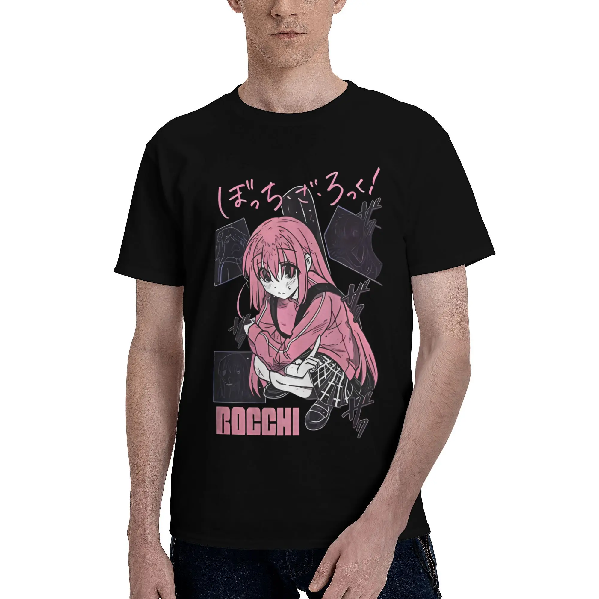 Men's Nijika Ljichi Bocchi the Rock  T Shirt  Cotton Tops Awesome Short Sleeve Round Collar Tee Shirt Gift Idea T-Shirt