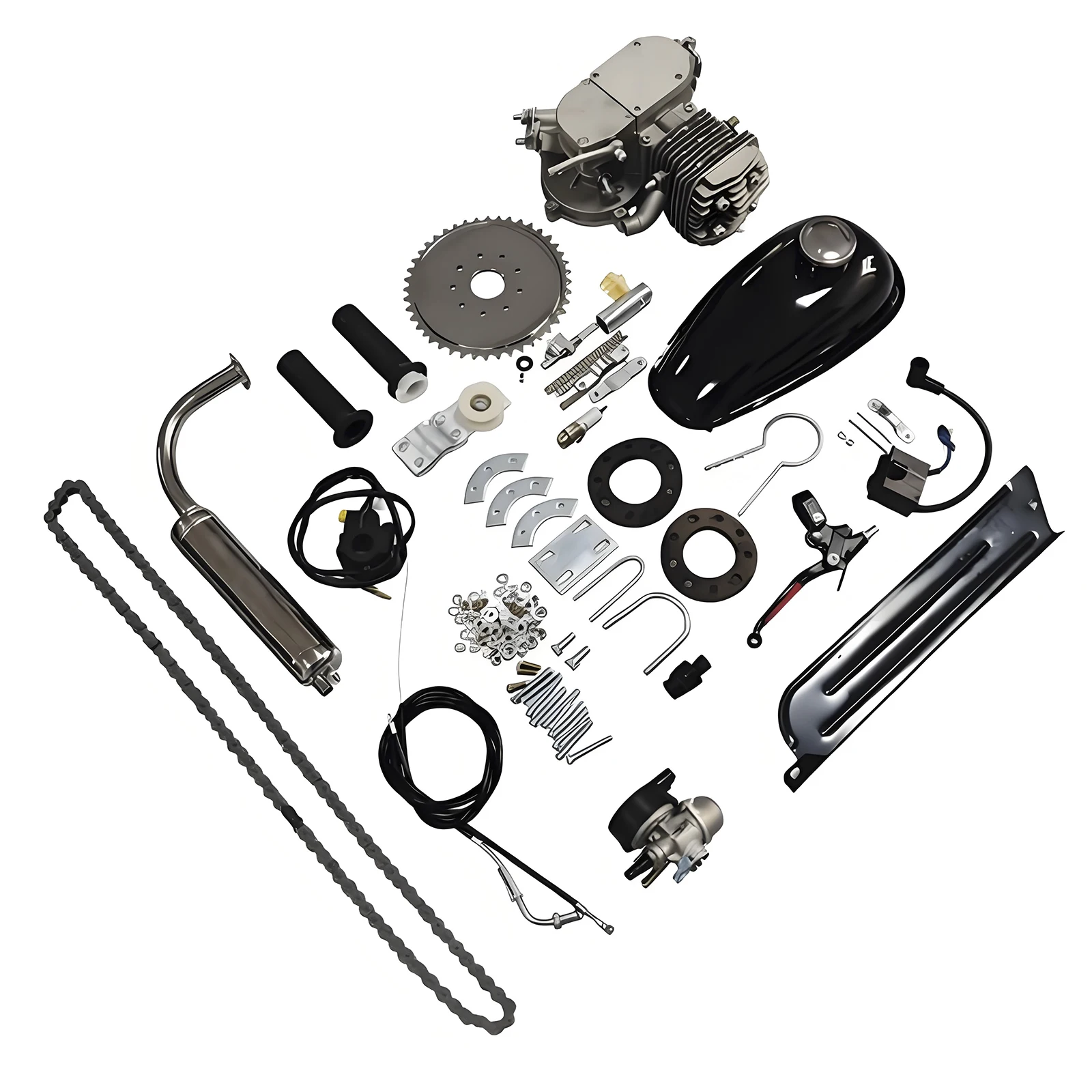 Acessórios de modificação de bicicleta motor 80cc kit de motor de bicicleta motorizado modificação de motocicleta elétrica