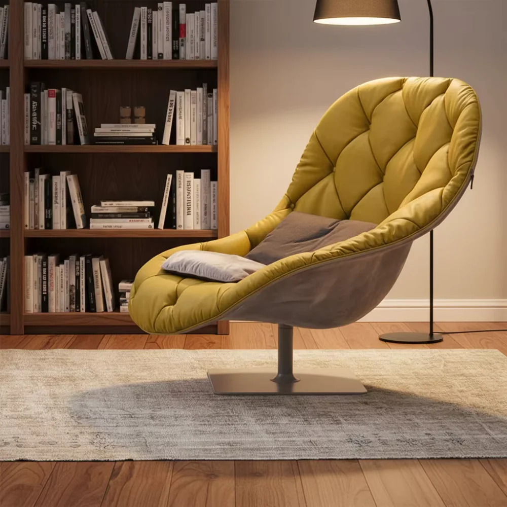 

✿–q Italian High-End Luxury Living Room Art Chaise Lounge Customizable Synthetic Leather Fiberglass Modern Eco-Friendly Chair