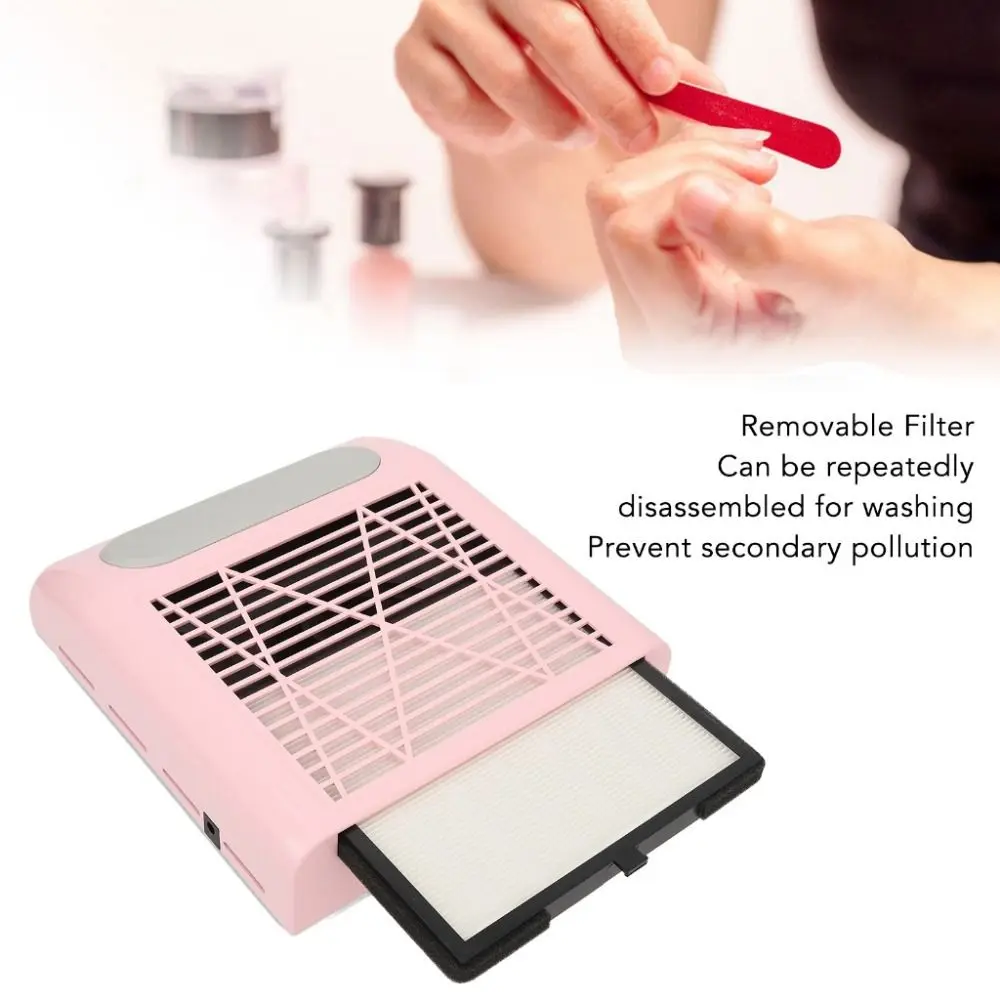 

Durable 80W Nail Vacuum Cleaner Manicure Tool Dust Collecto Manicure Machine US Plug Nail Dust Collector for Professional Use