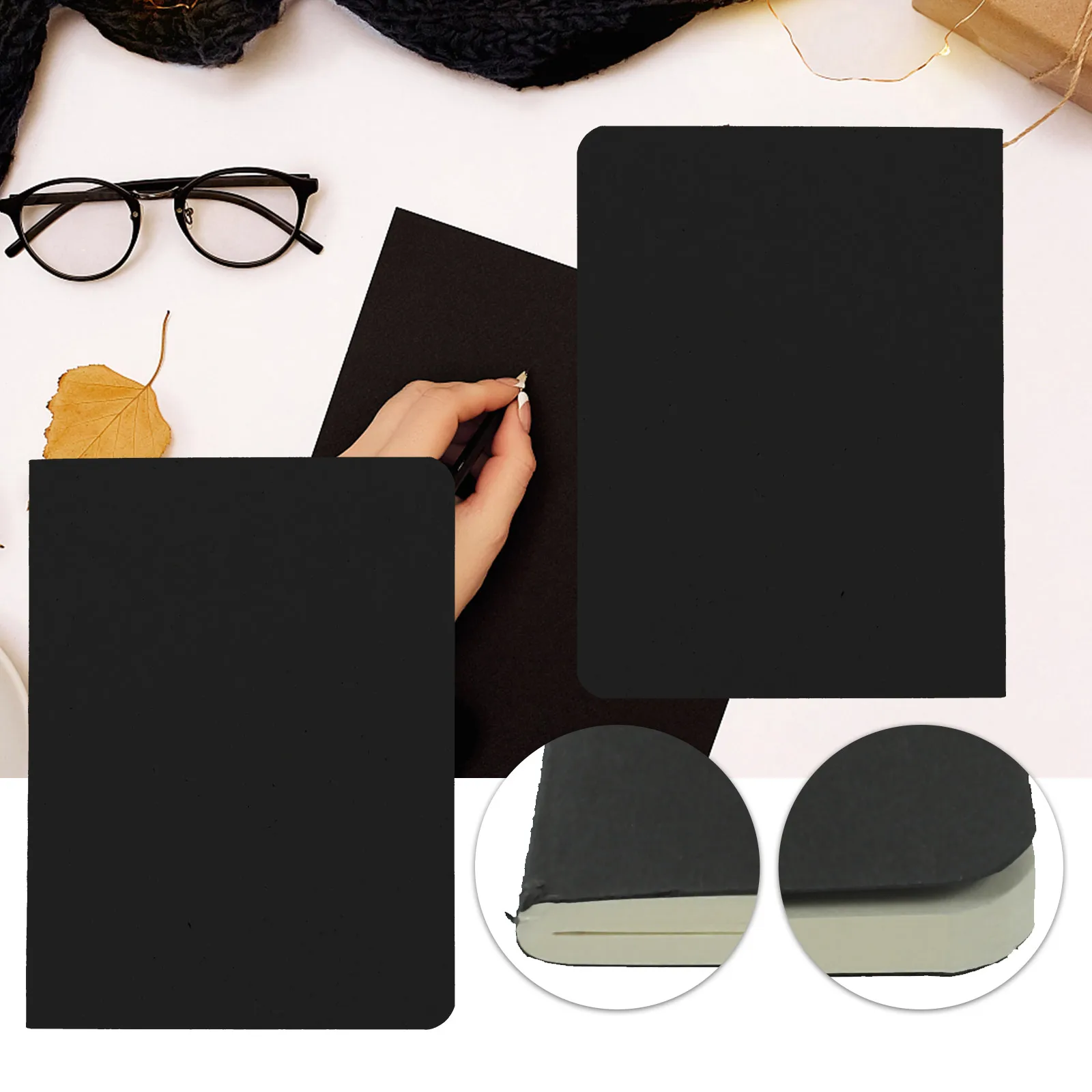 

4pcs Art Sketch Book Thick Paper For Drawing Watercolor Doodling Portable Blank Mini Hardcover Graffiti Scribbling