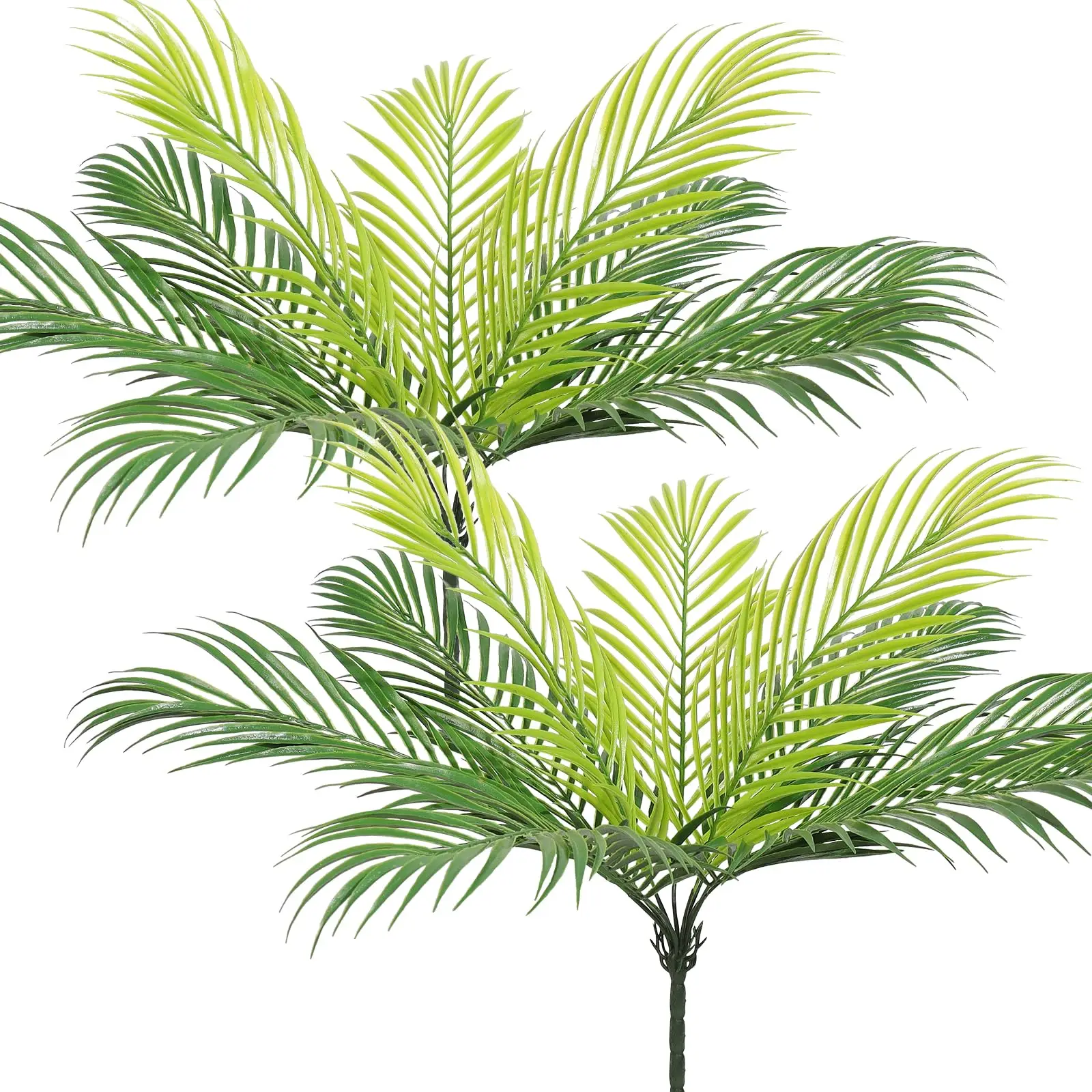 Feuilles de palmier tropicales artificielles résistantes aux UV, fausse verdure en plastique, palmier de la jungle pour la décoration de la maison, du jardin, des fêtes hawaïennes et de la table