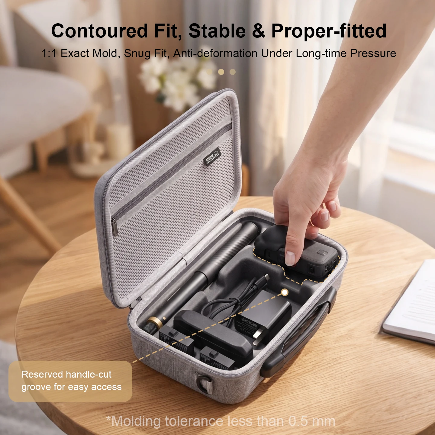 STARTRC PHOTO X6 Tragetasche für Insta360 X6 Creator Combo Zubehör, Tragbare Nylon-Schutztasche für Reisen – Detail 4