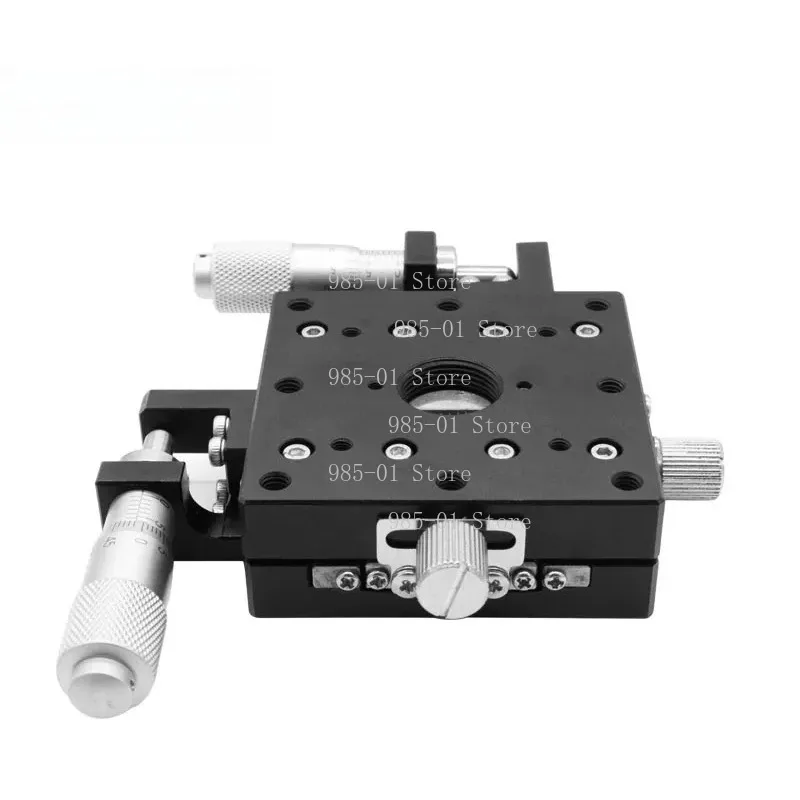 Axis Thin Manual Precision Displacement Platform Optical Fine Adjustment Workbench High Precision Two-axis Sliding Table LY60-LB