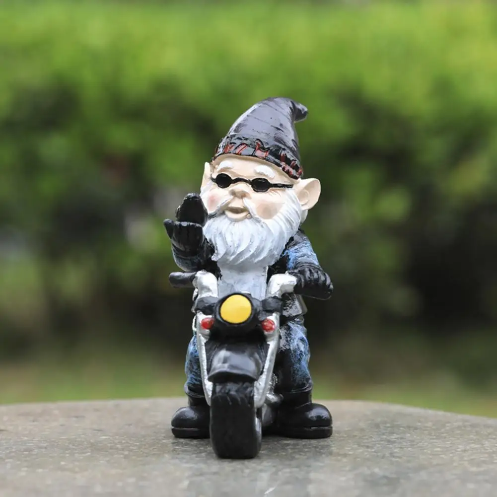 Mini Synthetic Resin Garden Statue Waterproof Funny Gnome Sculpture Miniature Cartoon Dwarfs Figurines Outdoor Lawn Decoration