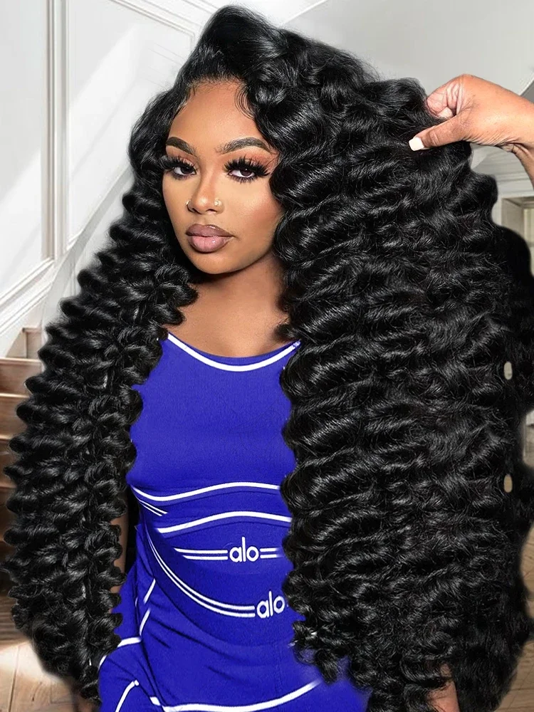 

250 Density Loose Deep Wave Lace Front Human Hair Pre Plucked 13x6 30 40 Inch Wig 13x4 HD Water Curly Lace Frontal Remy Wigs