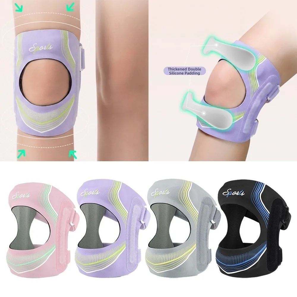 New Silicone Patella Knee Brace Adjustable Side Stabilizers Knee Support Strap Shock-absorbing Knee Brace For Men Women
