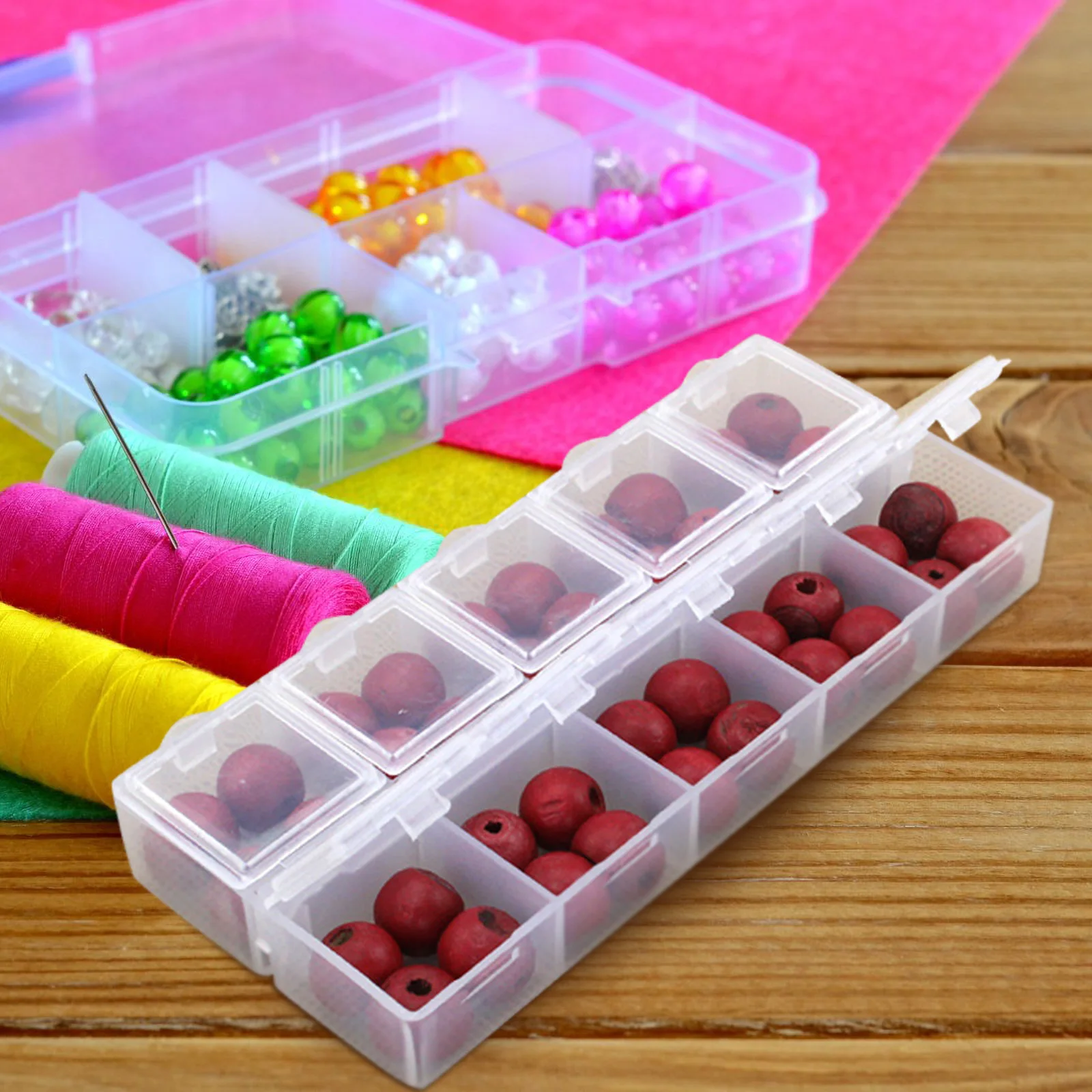 

4pcs Seed Storage Box Jewelry Case Holder Small ganizer Plastic for Earring Travel Compartment Box Storage Container