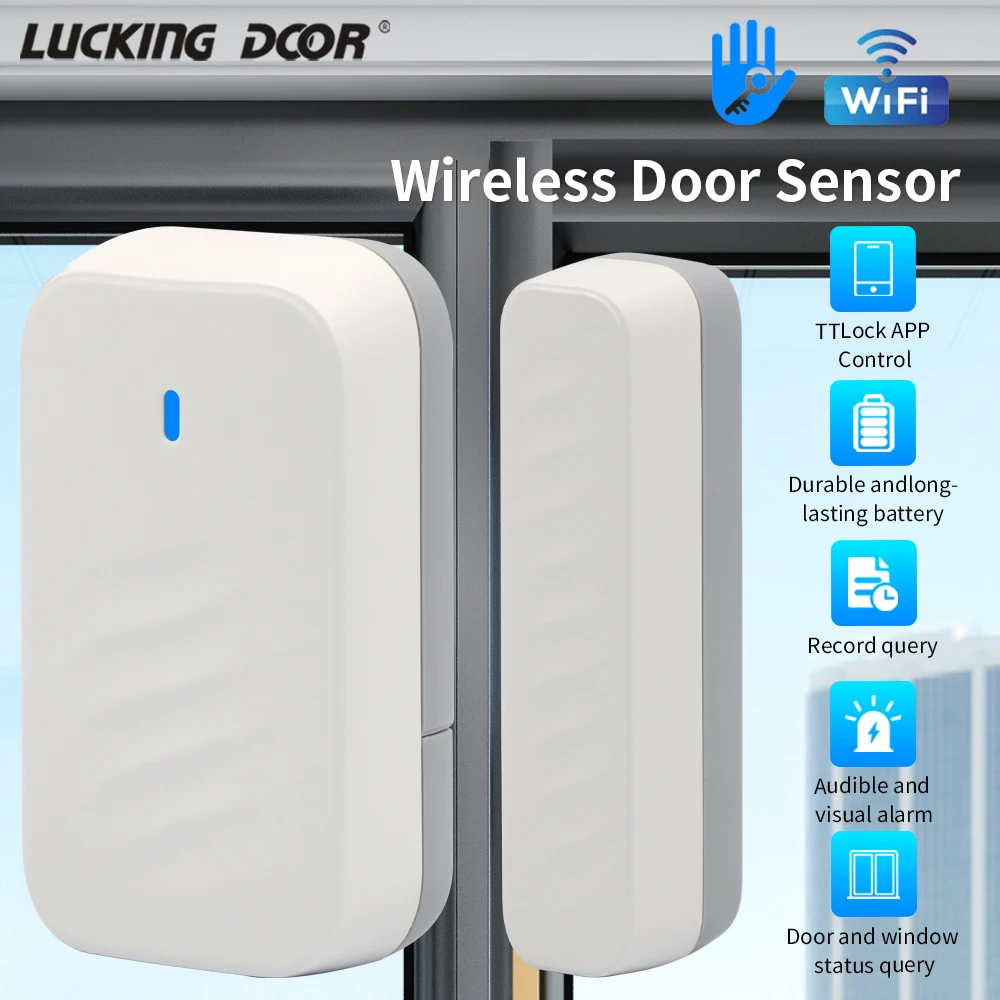 TTlock DS3 جهاز تحكم عن بعد لاسلكي ذكي للباب والنافذة مستشعر حماية سلامة المنزل إنذار كاشف نافذة مفتوحة تذكير الباب