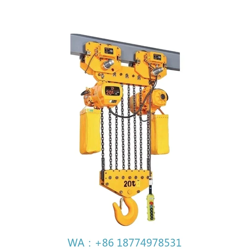 

r Heavy Material Lifting 3 Phase Motorized Trolley Electric Chain Hoist fo