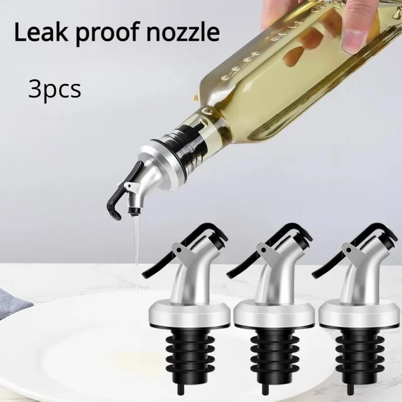 Olive Oil Spouts Oil Vinegar Bottle Stopper Spout Leakproof Nozzle Dispenser Creative Leakproof Silicone Bottle Stopper
