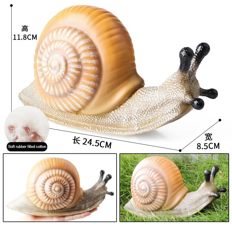 Science Micro Landscape Children's Cognitive Simulation Insect Snail Statue Garden Decoration Snail Model