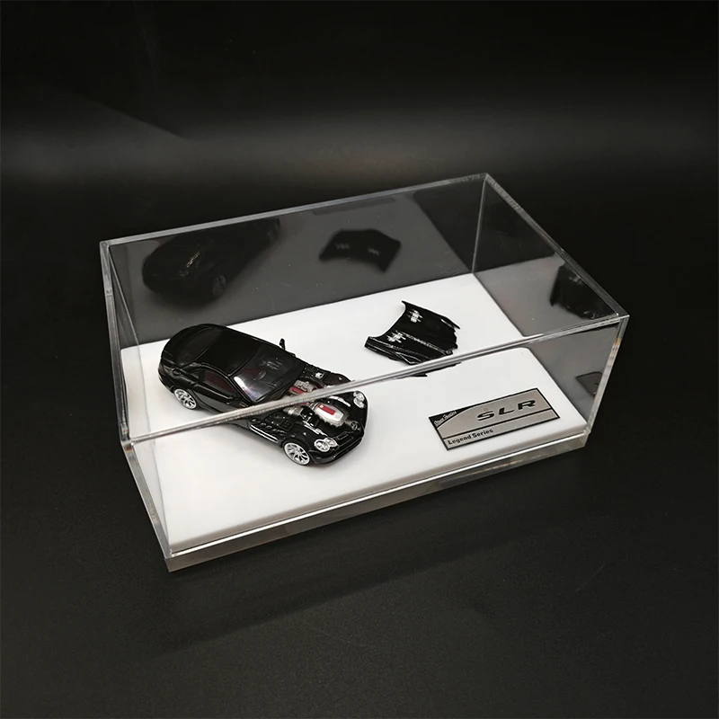 1:64 Double Car Display Box Acrylic Dustproof Minigt Protective Box Midsole Base