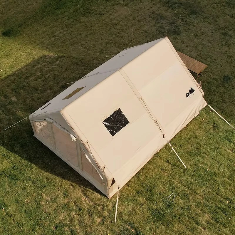 3-4 Person Luxury Inflatable Air Tent Oxford Fabric Outdoor Family Camping Structure with One Bedroom for Glamping