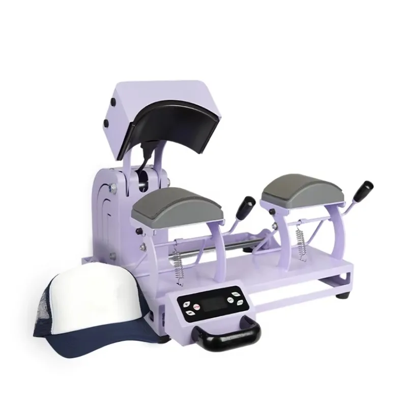 Highly Efficient Double Station Electric Auto Cap Sublimation Heat Press Machine  Mugs and Bottles Interchangeable Features