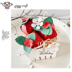 Piggy Craft metal cutting dies cut die mold 3D Folding strawberry box Scrapbook paper craft knife mould blade punch stencils die