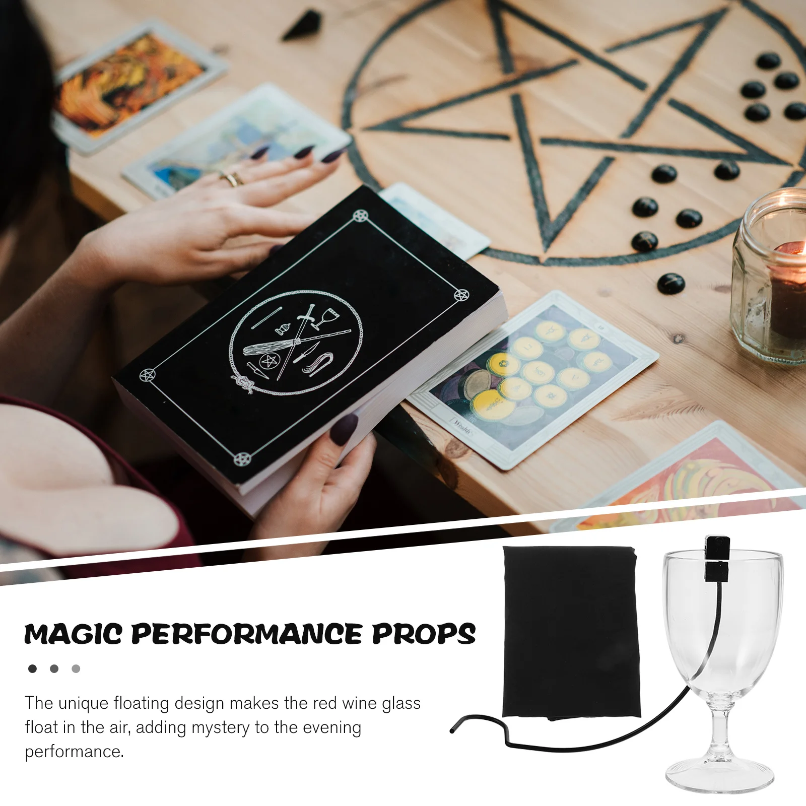 1 set 1 set calice galleggiante trucco puntello per mago performance festa evento di nozze gadget trucco effetto illusione unico
