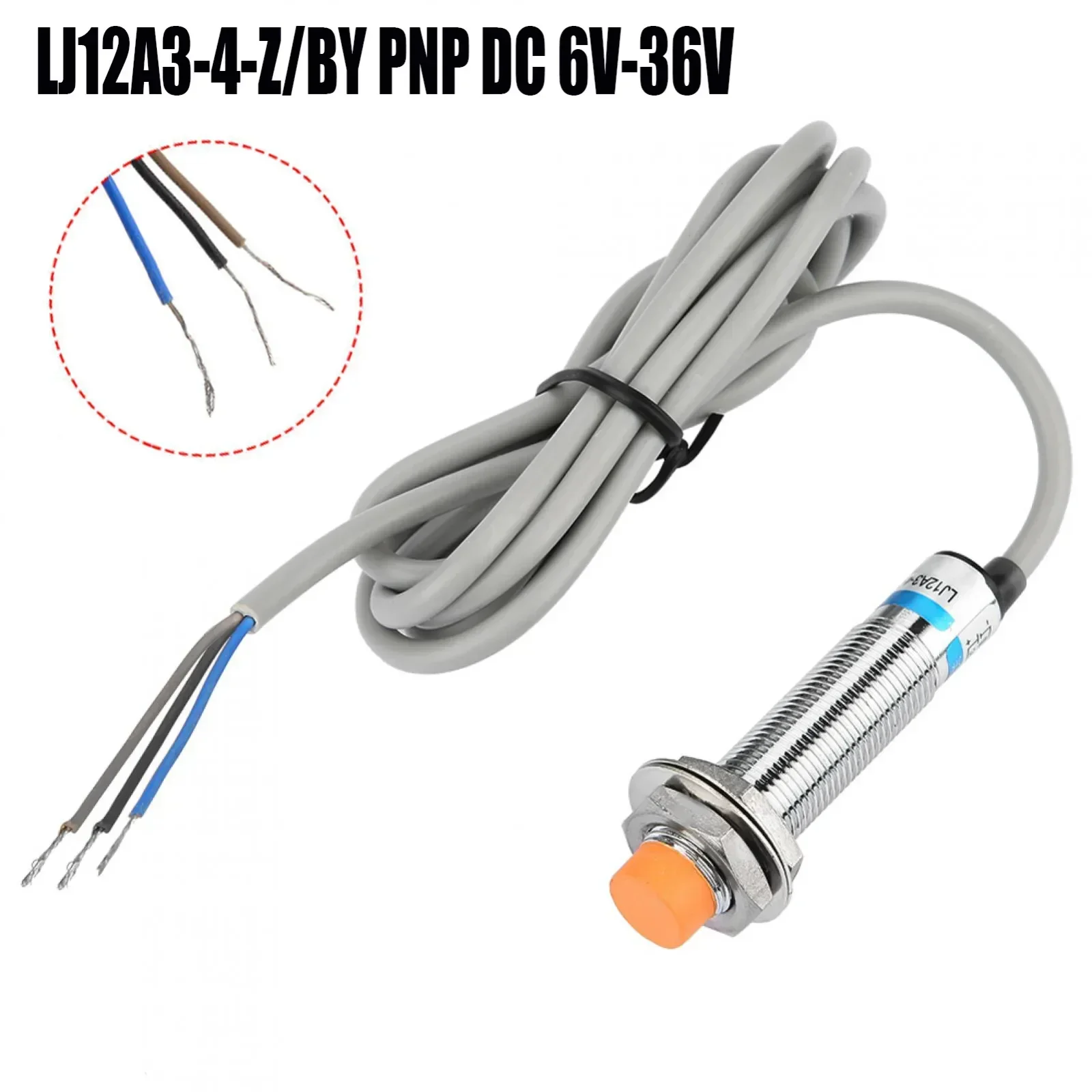 LJ12A3-4-Z/BY Inductive Proximity Sensor Switch PNP DC 6V-36V  LED Indicator 3-wire System For Machine Tool Industry Frequency