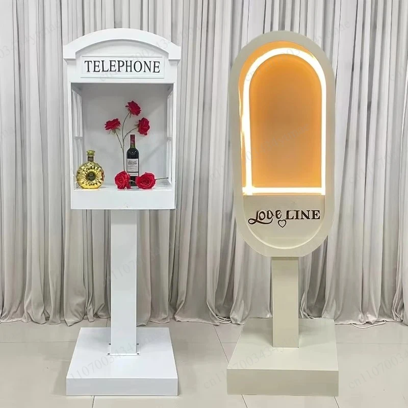 Mini Phone Booth Shape Message Book Holder New Design Wedding Party Decorative Ornament