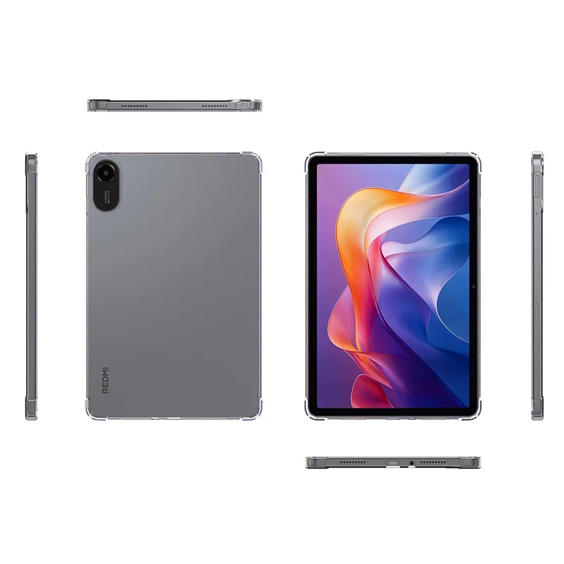 1x غطاء من البولي يوريثان الحراري الناعم المقاوم للصدمات لـ Redmi Pad 2 Pad2 11 ''2025 اللوحي حافظة واقية من الجلد الشفاف