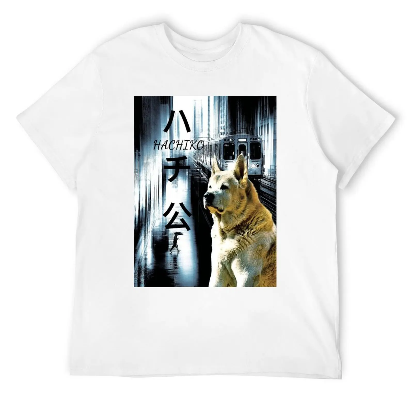 

Hachiko the loyal Akita dog T-Shirt oversized graphic tee graphic shirts workout shirts for men