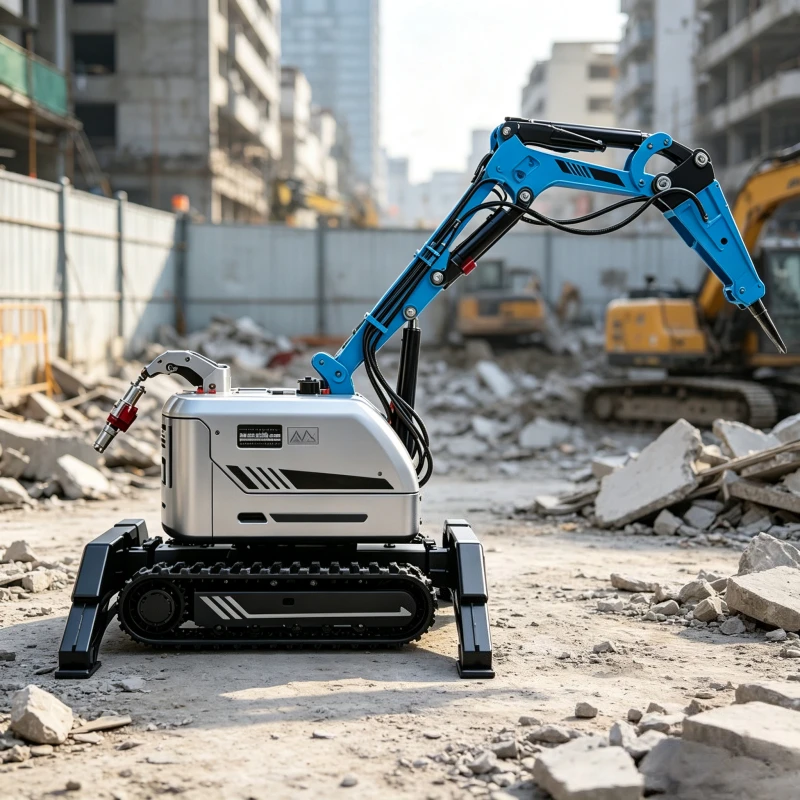 Remote Controlled Concrete Breaker Robot Hydraulic Hammer Machine for Factory Renovation and Building Demolition