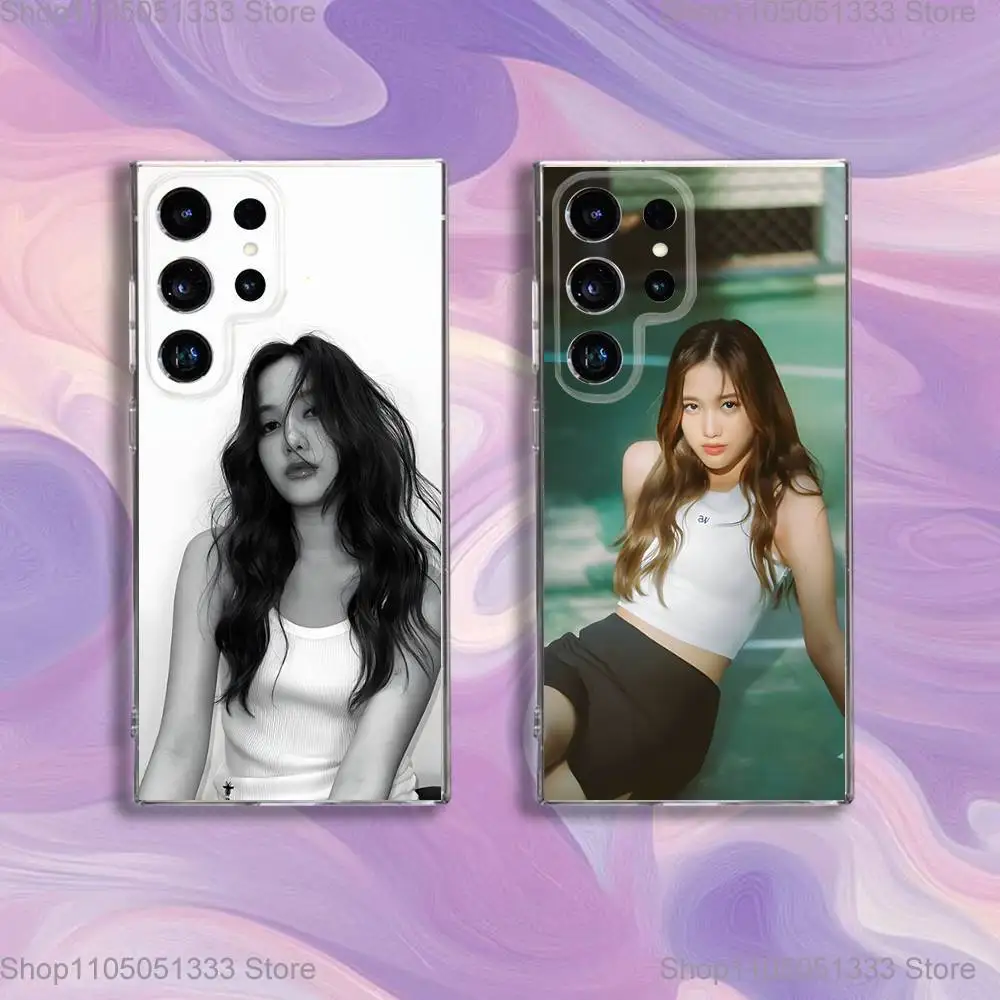 

Actress Model Freen S-Sarocha Phone Case For Samsung S24,30,21,22,23,20 FE,lite,PIus,Ultra,5G,Note,9,10 Transparent Cover
