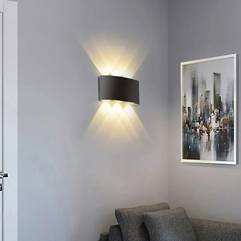 6/8 Hoofd Boog Led Sfeer Wandlamp Tuya App Dimbaar Bedlampje Poort Tuin Corridor Lamp Ondersteuning App Rgb Decor Verlichting