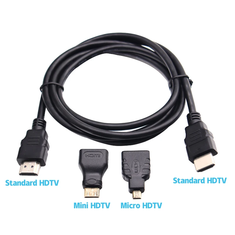 Mini HDTV Adapter Micro HDTV Connector Cable 3 In1 1M 1.5 Meters HD High Quality Compatible Suitable For PS3 HDTV DVD XBOX