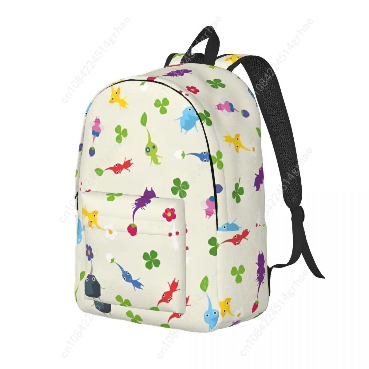 Pikmins Family Cute Fun Casual Backpack Gift High School Work Game Anime Daypack for Men Women Laptop Shoulder Bag