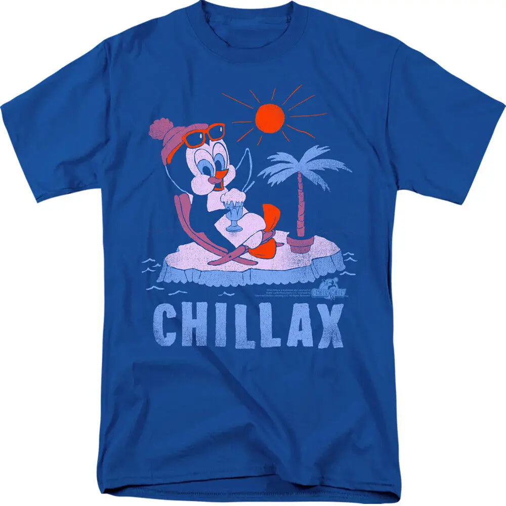 CHILLY WILLY CHILLAX Licensed Adult Men's Graphic Tee Shirt Anime Graphic T-shirts For Men Clothing Women Short Sleeve Tees