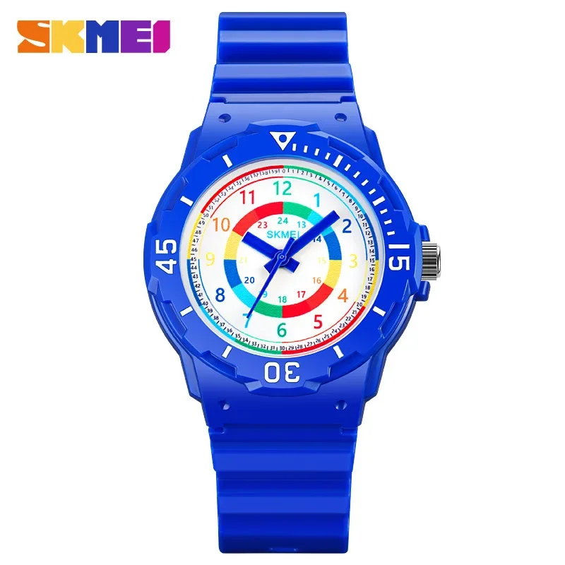 SKMEI-Reloj de pulsera deportivo para niños y niñas, cronógrafo resistente al agua hasta 50M, movimiento de cuarzo japonés, 2012