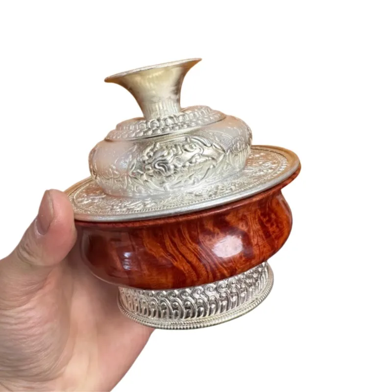 bol-a-couvercle-de-style-ethnique-chinois-bol-tibetain-cuivre-blanc-bol-a-couvercle-plaque-argent-avec-motifs-en-bois-naturel-sur-les-bords