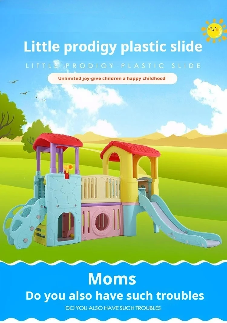 

Indoor Plastic Playground Equipment for Kids Game Room with Slide Perfect for Kindergarten And Amusement Park