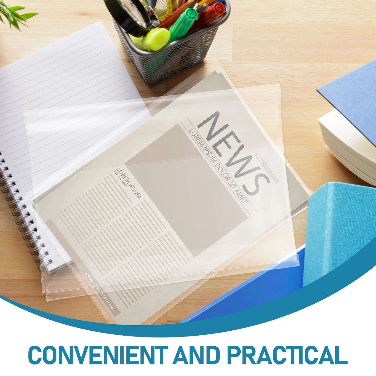 20pcs Notepad Protective Covers Clear Book Covers for Students School Work Accessories Reusable Practical Cover