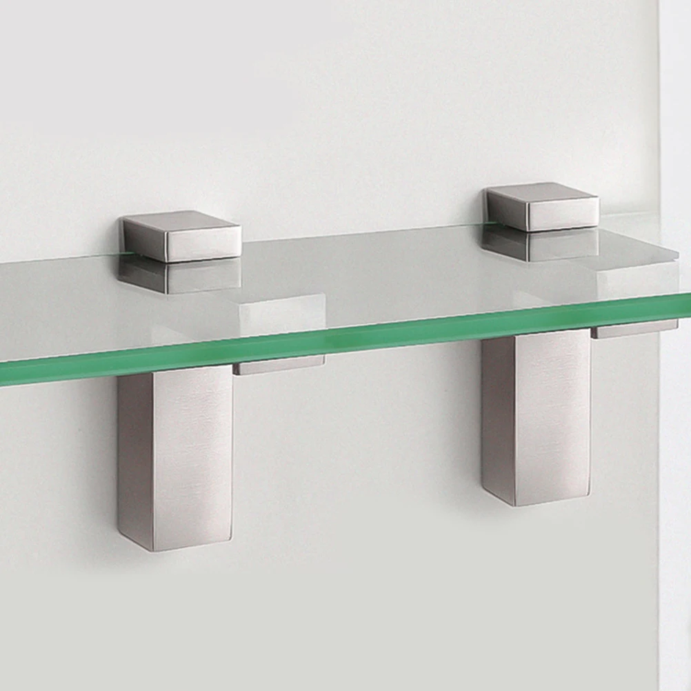 

F Shape Thicken Glass Wood Shelf Support Clip Clamp Brushed Surface Corner Bracket For Furniture L Size Fits 8-30Mm Thick Glass