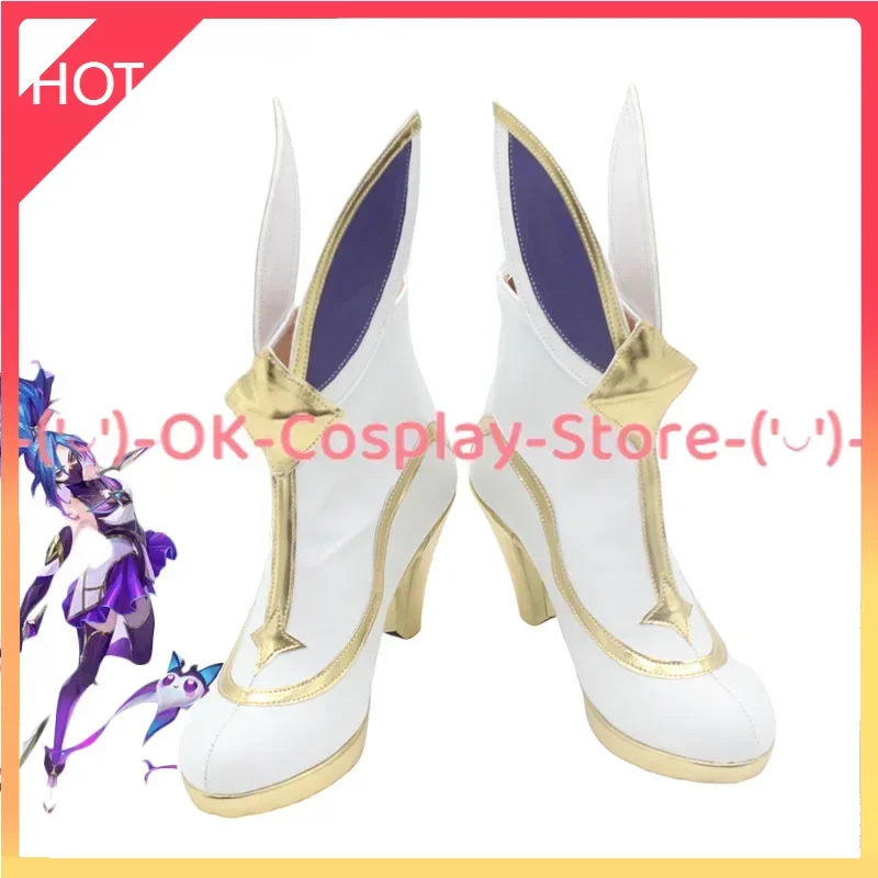 

Akali Cosplay Shoes Game LOL Star Guardian Cosplay Prop PU Leather Shoes Halloween Carnival Boots Custom Made